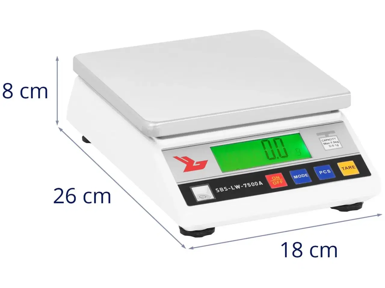 Billede 8 - Præcisionsvægt – 7.500 g / 0,1 g – LCD