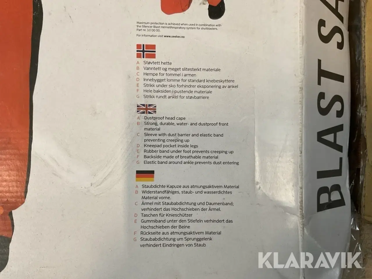 Billede 4 - Sikkerhedsdragt og maske Silencer