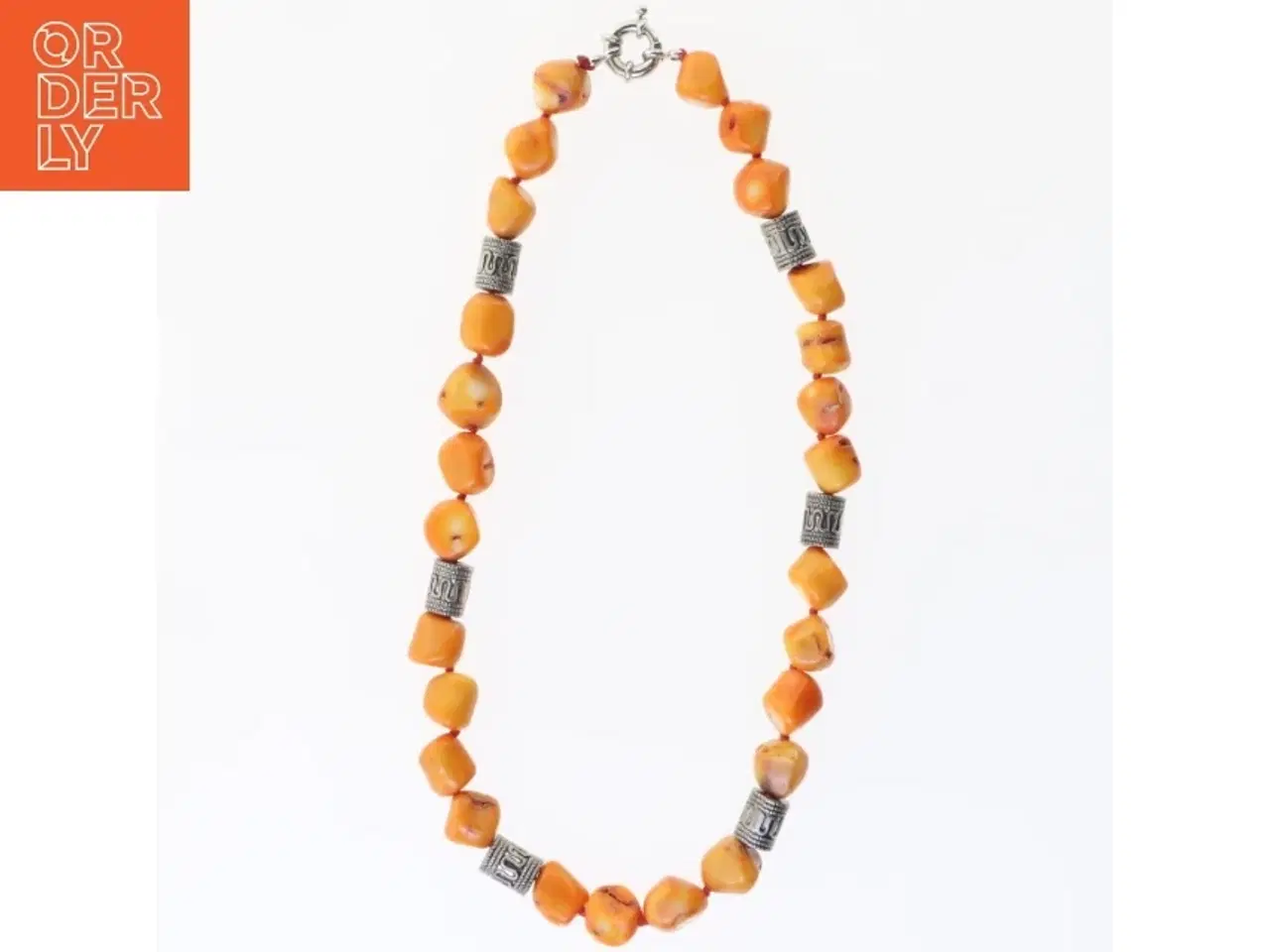 Billede 4 - Halskæde med gule perler (str. 46 cm)