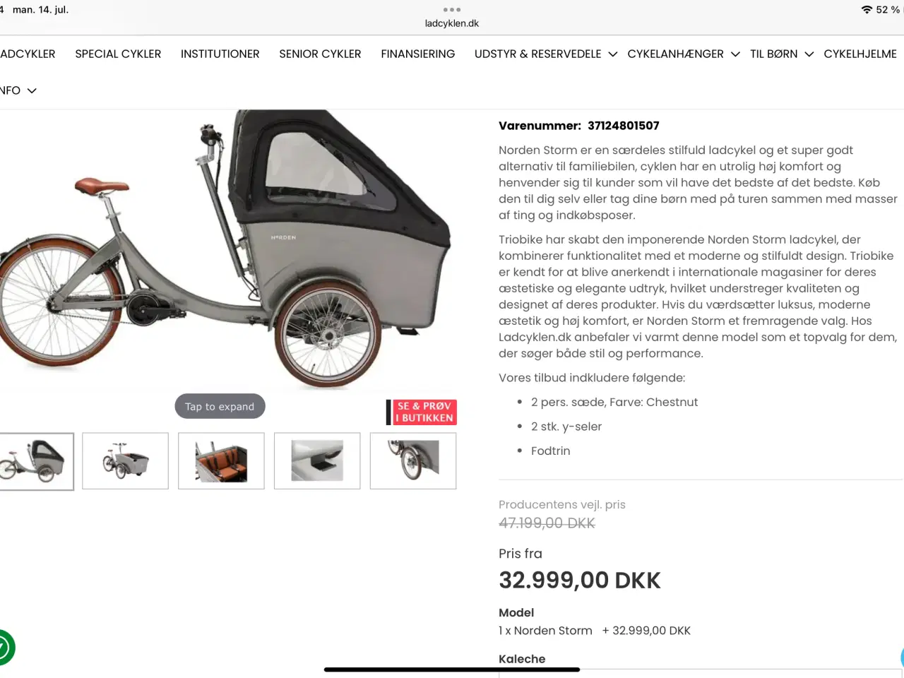 Billede 1 - Ladcykel mærke Norden