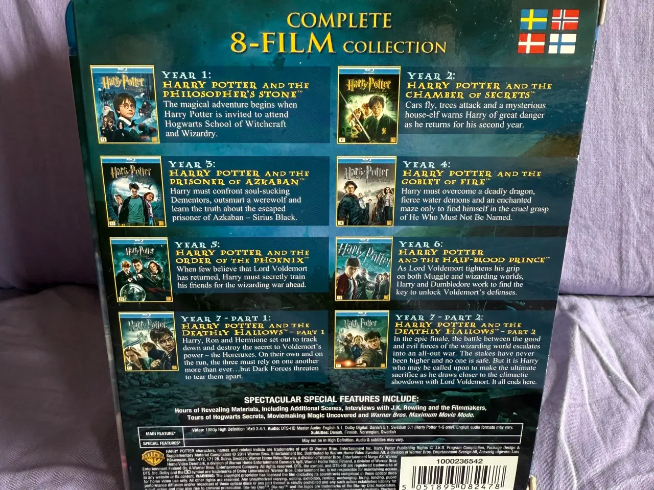 Billede 2 - Harry Potter 1-8 Blu Ray Boks DK