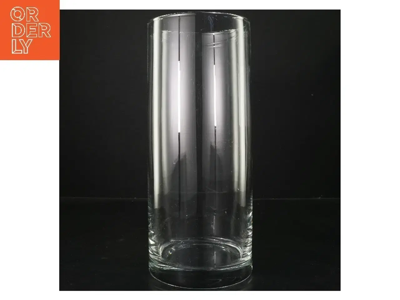 Billede 1 - Cylindrisk glasvase (str. Ø 12 cm længde 30 cm)