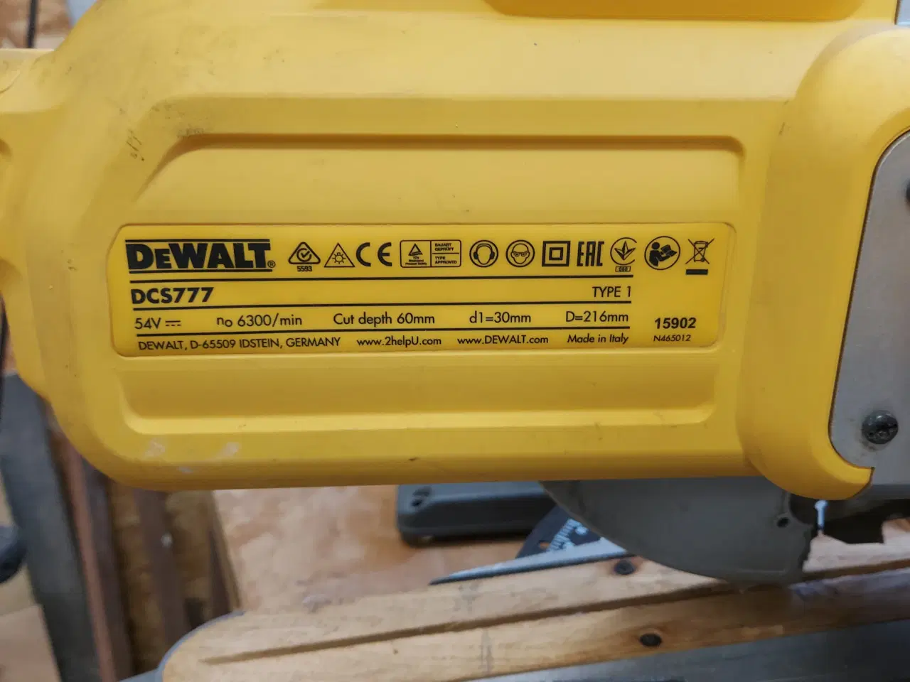 Billede 5 - Dewalt kap-gerings sav DCS777 54v flexvolt