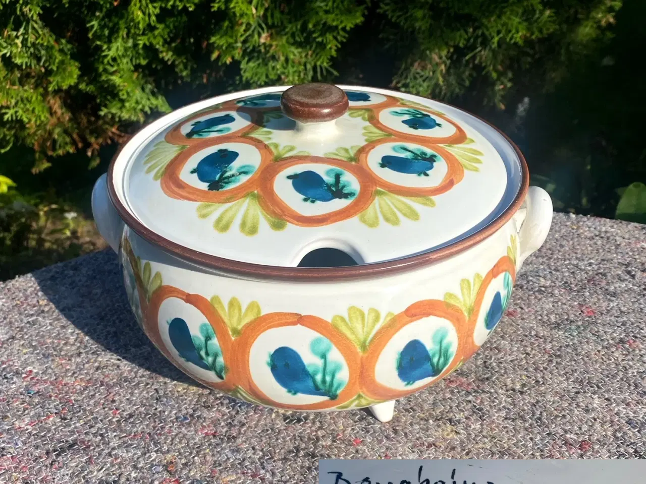 Billede 1 - * Sjælden RETRO-skål med låg - fra Bangholm Kerami