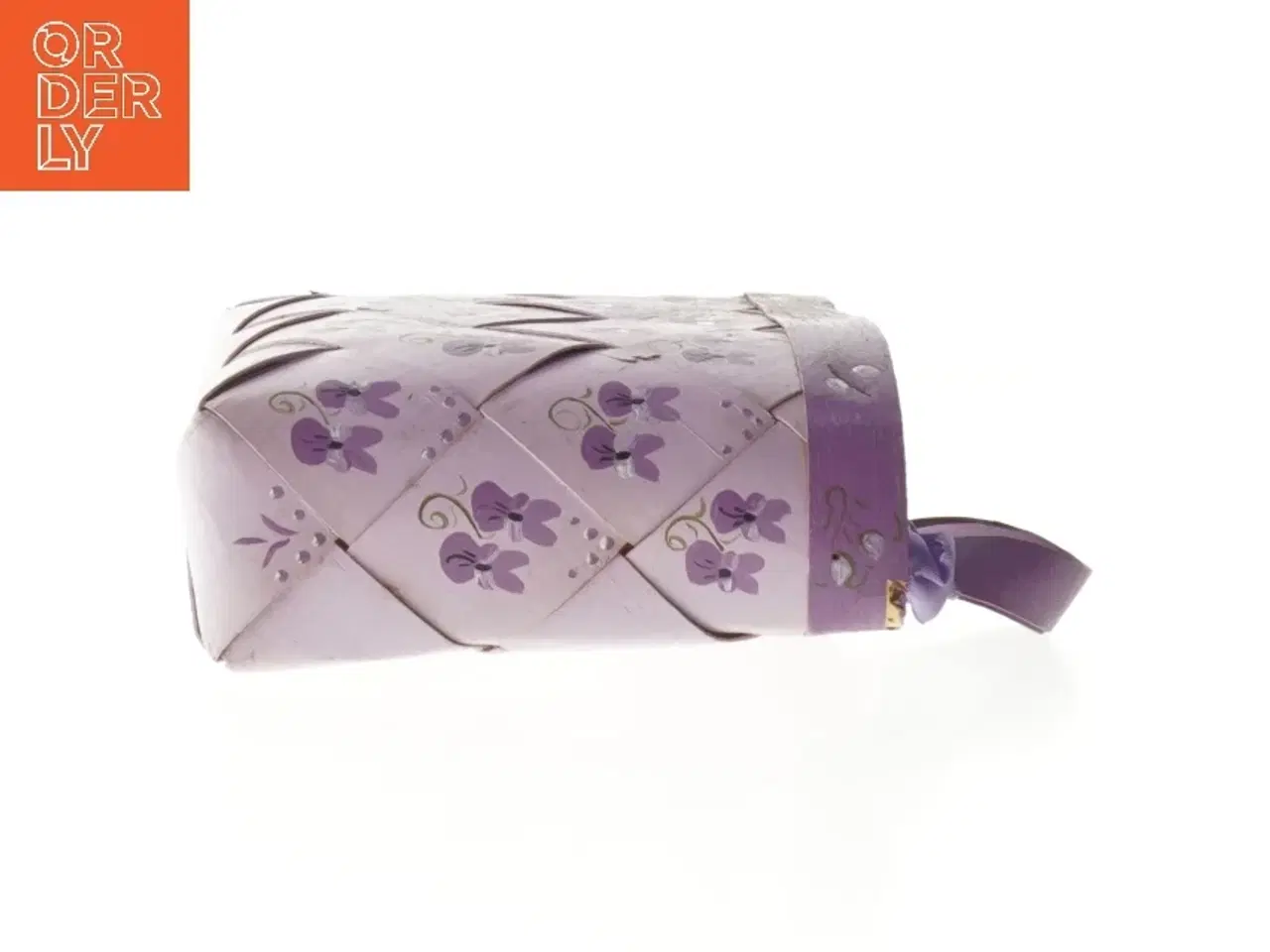 Billede 5 - Håndmalet flettet kurv til ophæng