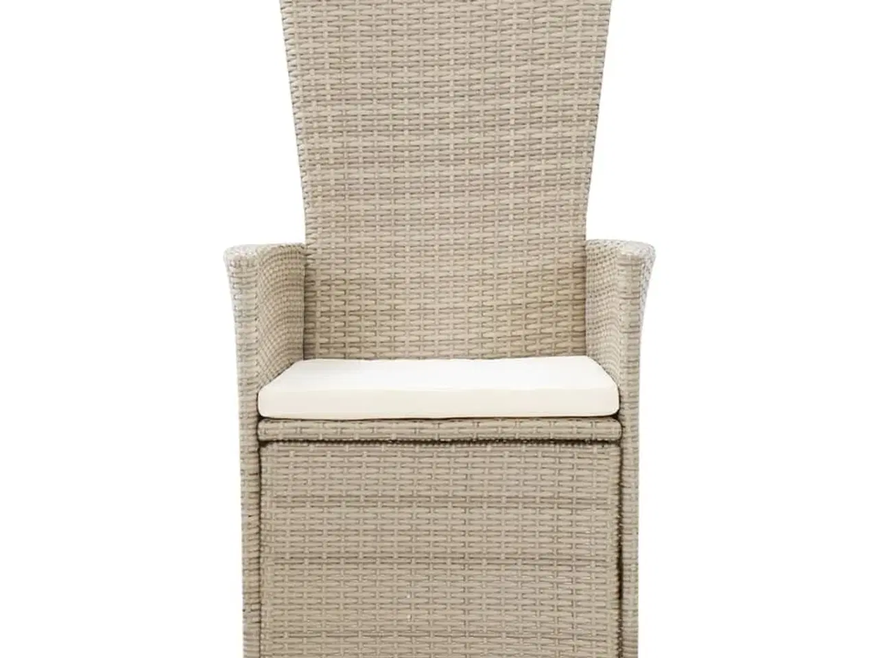 Billede 4 - Havelænestole 2 stk. med hynder polyrattan beige