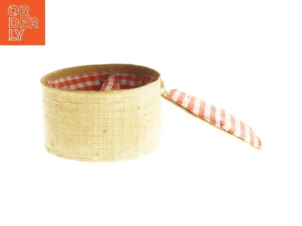 Billede 2 - Oval kurv med låg (str. 17,5x14 cm)