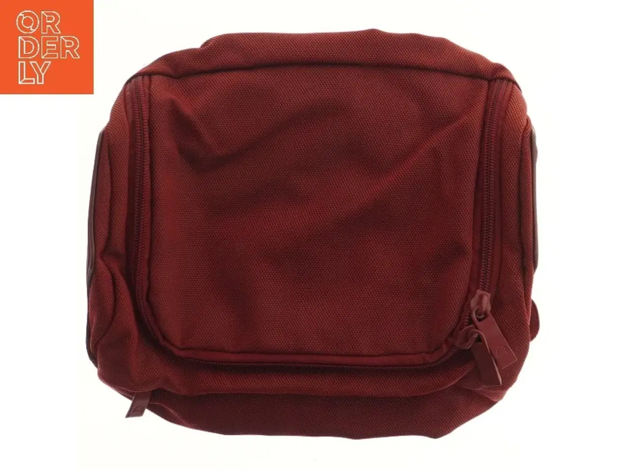 Billede 1 - Rød nylon taske med lynlåse (str. 29,5x23 cm)