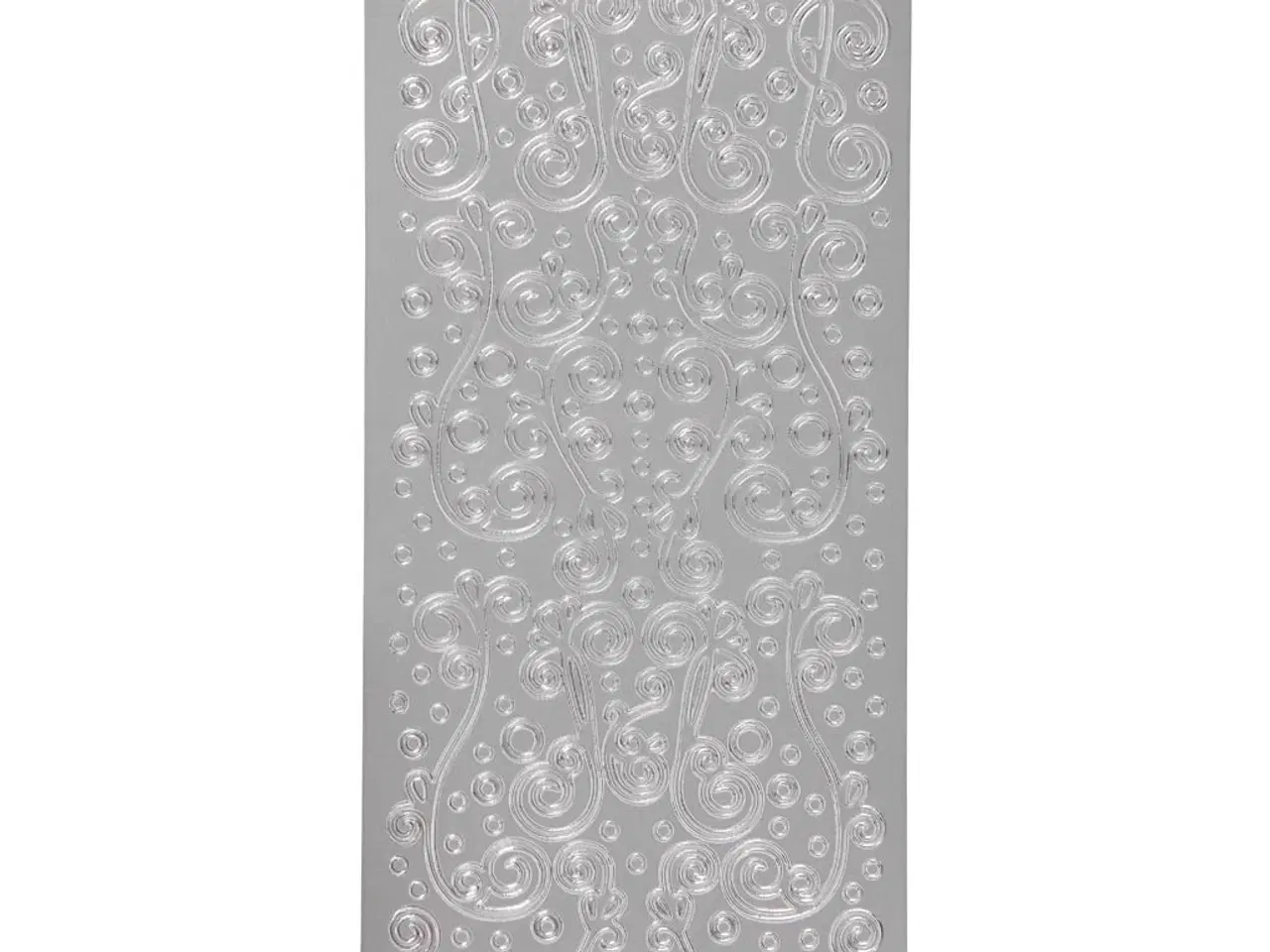 Billede 1 - Sølv Hvirvel Stickers - 10x23 cm, 1 ark