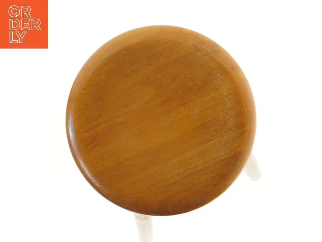 Billede 2 - Rund træskammel (str. Ø 29x48 cm)