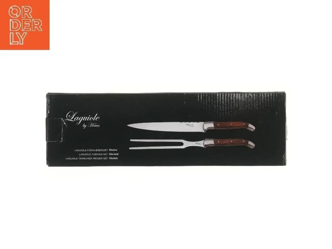 Billede 1 - Laguiole trancherset med kniv og gaffel fra Laguiole (str. 33 cm)