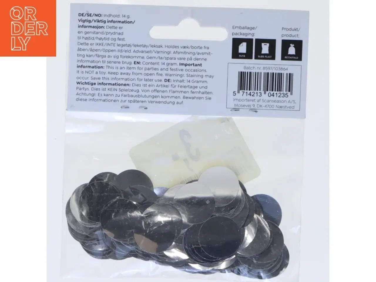 Billede 2 - Sølv strøpynt konfetti