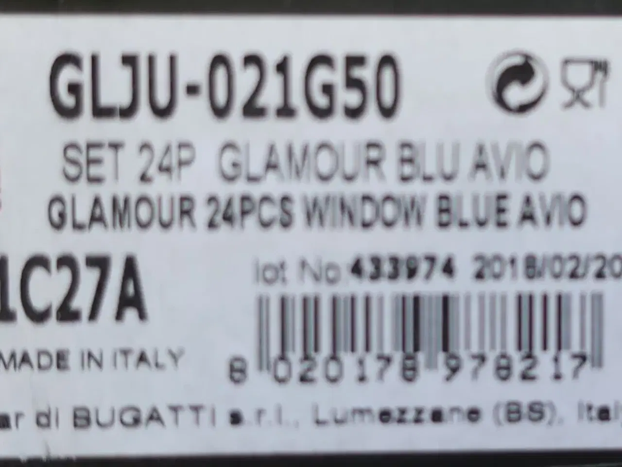 Billede 2 - 24 stk. bestiksæt BUGATTI GLAMOUR AVIO WINDOW BLUE
