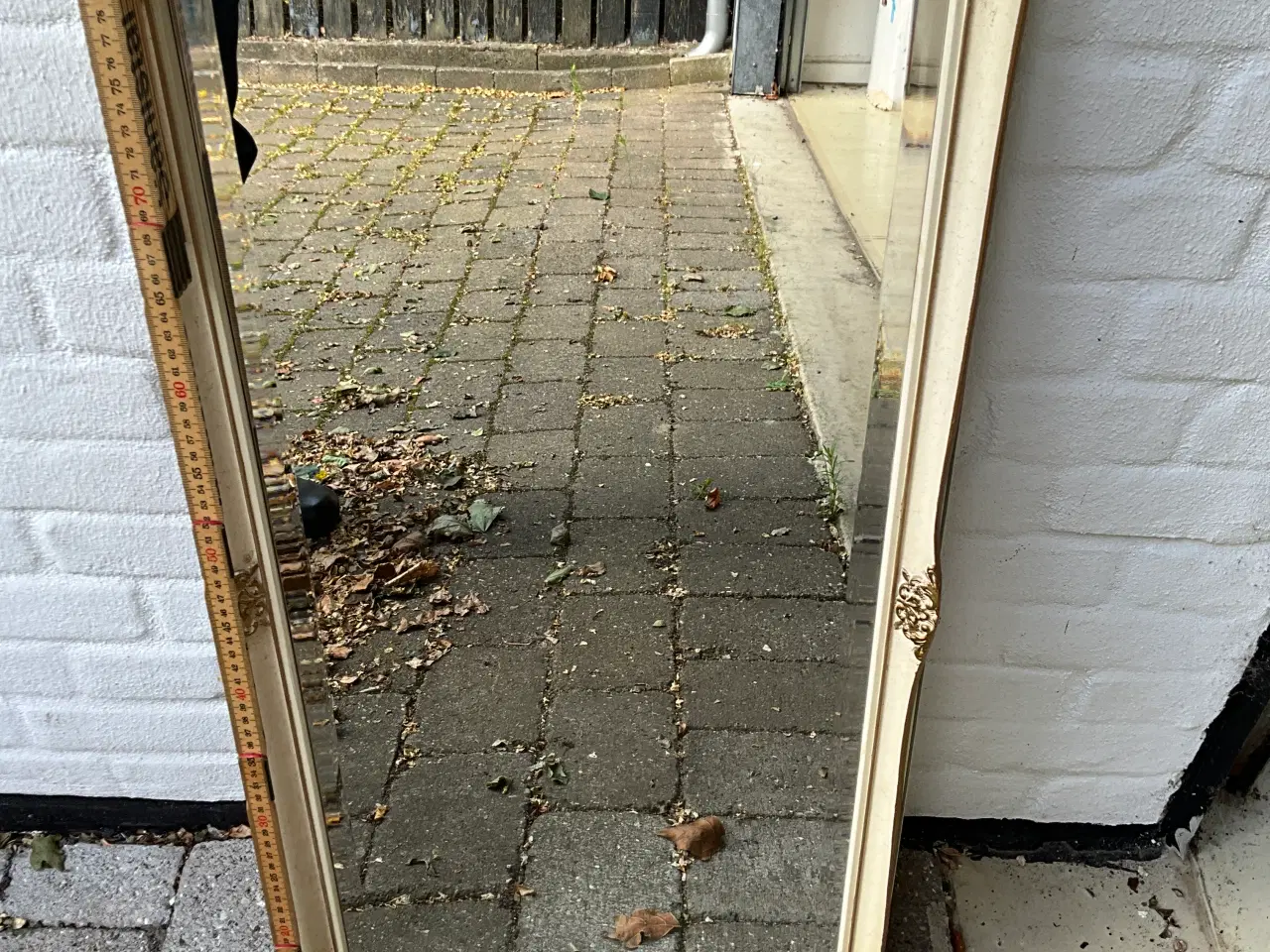 Billede 2 - Spejl (antikt) mål ca 40 x 85 cm