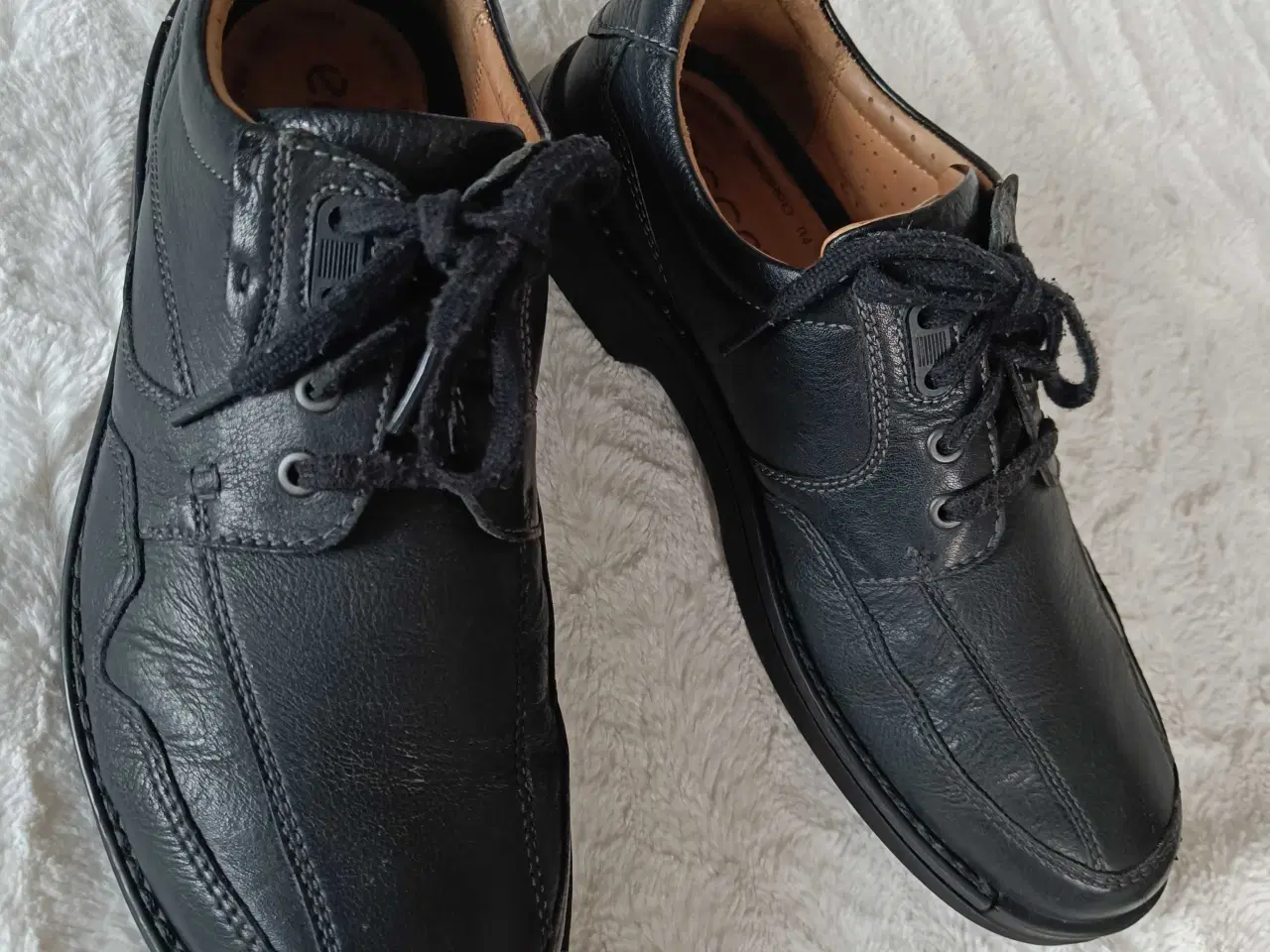 Billede 7 - Ecco sort læder sko 45str
