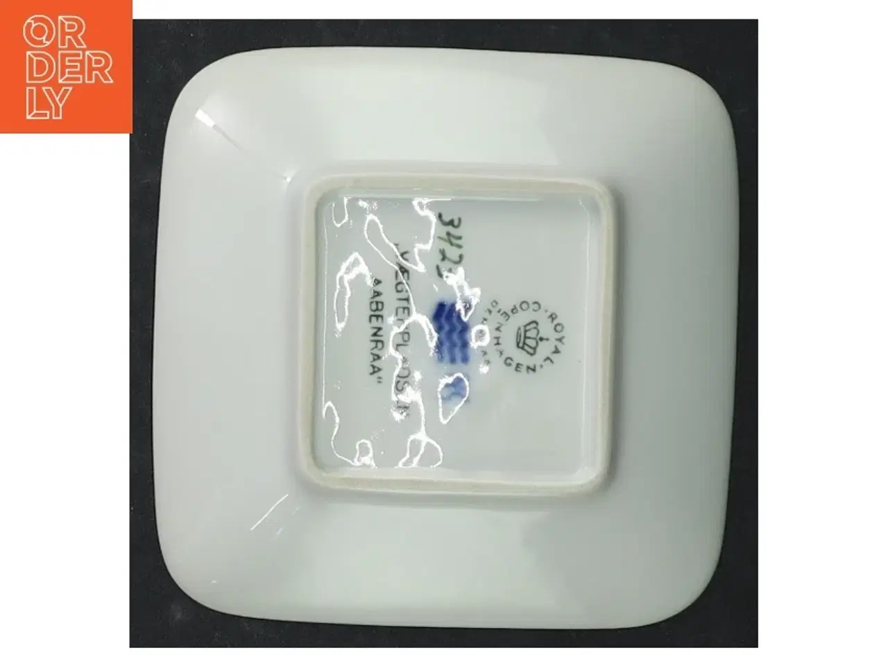 Billede 3 - Firkantet porcelænsfad fra Royal Copenhagen (str. 10 x 10 cm)