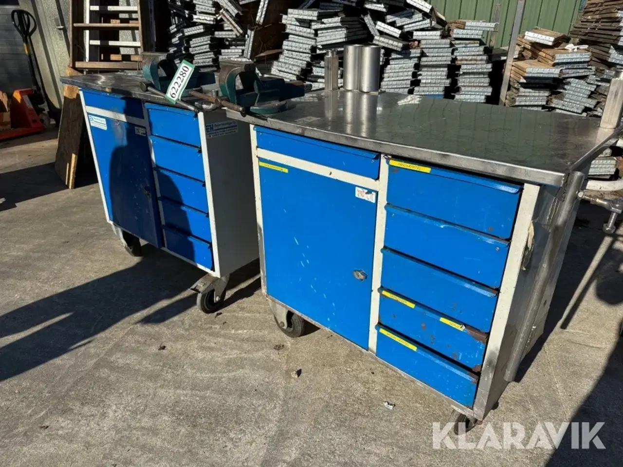 Billede 1 - Værksteds bord på hjul Blika