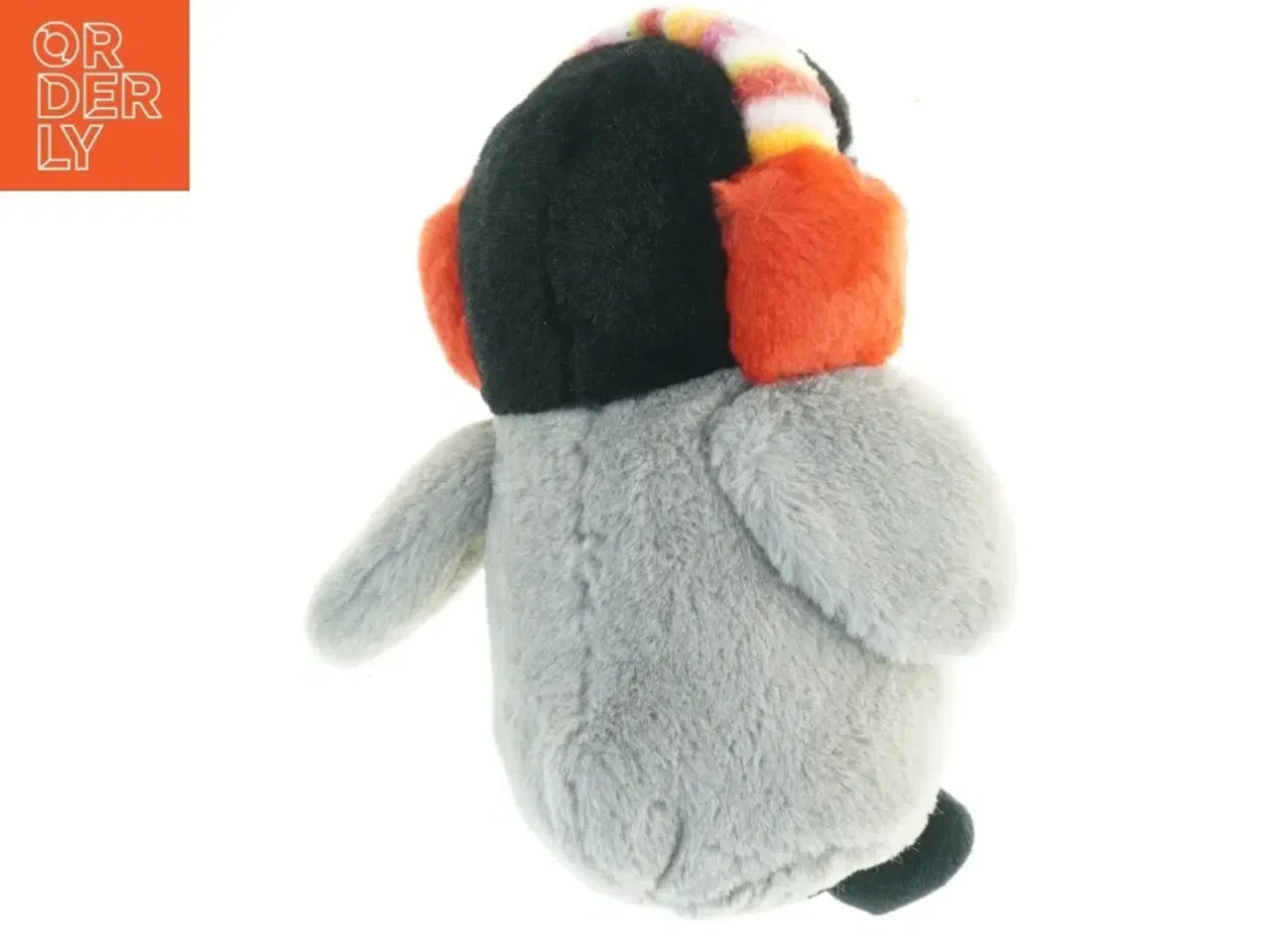 Billede 2 - Tøjdyr pingvin med ørevarmere (str. 22 x 13 cm)