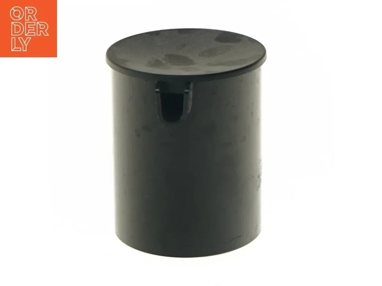 Billede 1 - Sort opbevaringsbeholder med låg fra Stelton (str. 7,5x10 cm)