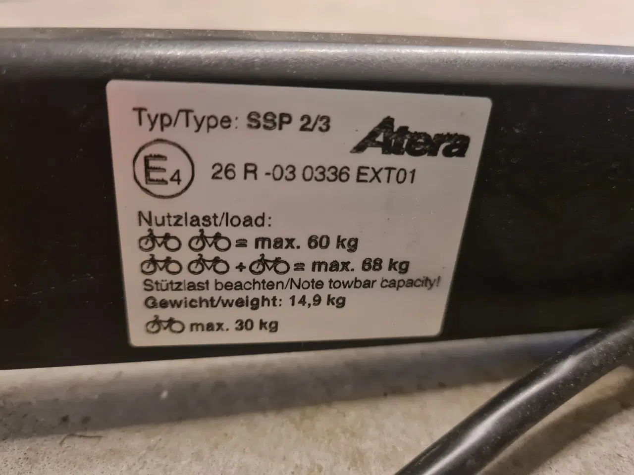 Billede 3 - Cykelholder til to elcykler med vippefunktion