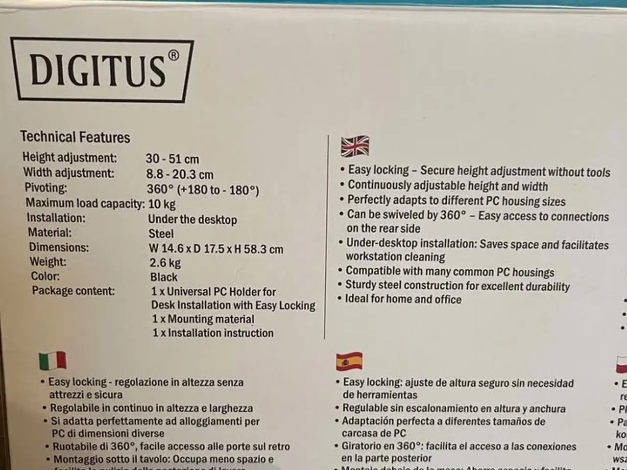 Billede 3 - DIGITUS - mounting kit - for personal computer