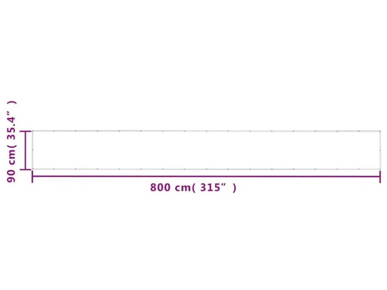 Billede 6 - Altanafskærmning 90x800 cm 100 % polyester sort