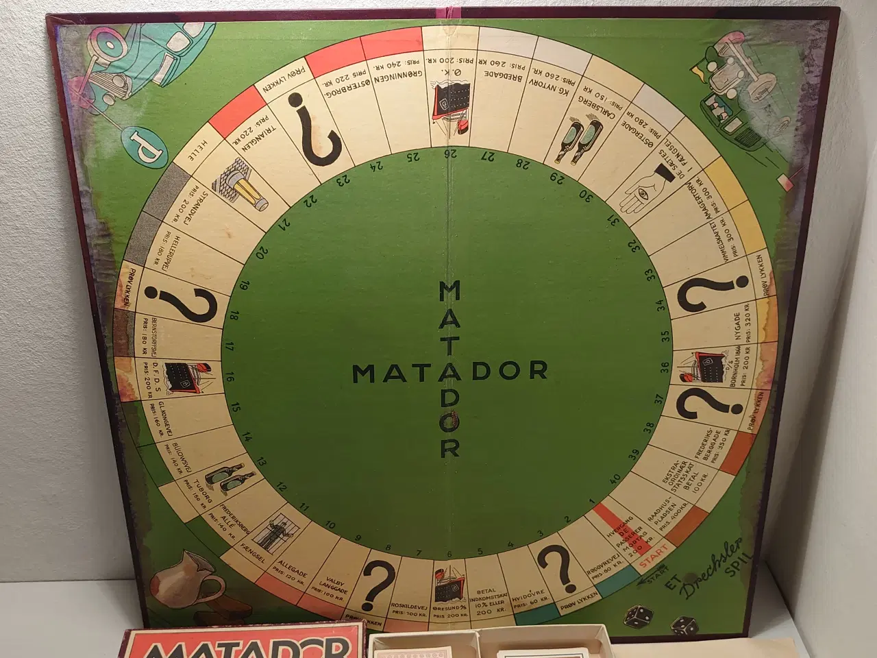 Billede 3 - Gammelt Matadorspil fra før 1948 med metalbiler