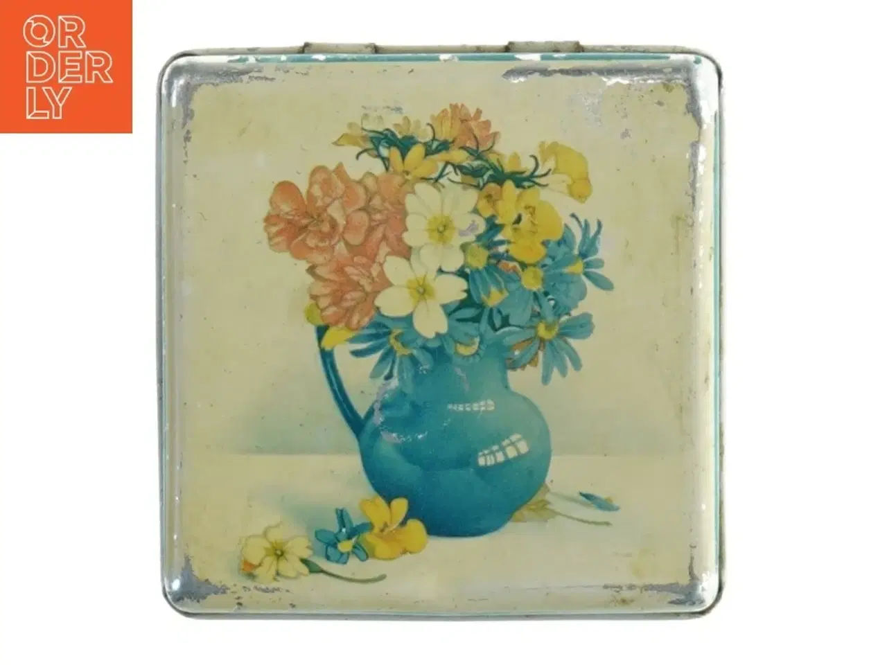 Billede 3 - Antik Dekorativ opbevaringsdåse fra Emkay (str. 9x9 cm)