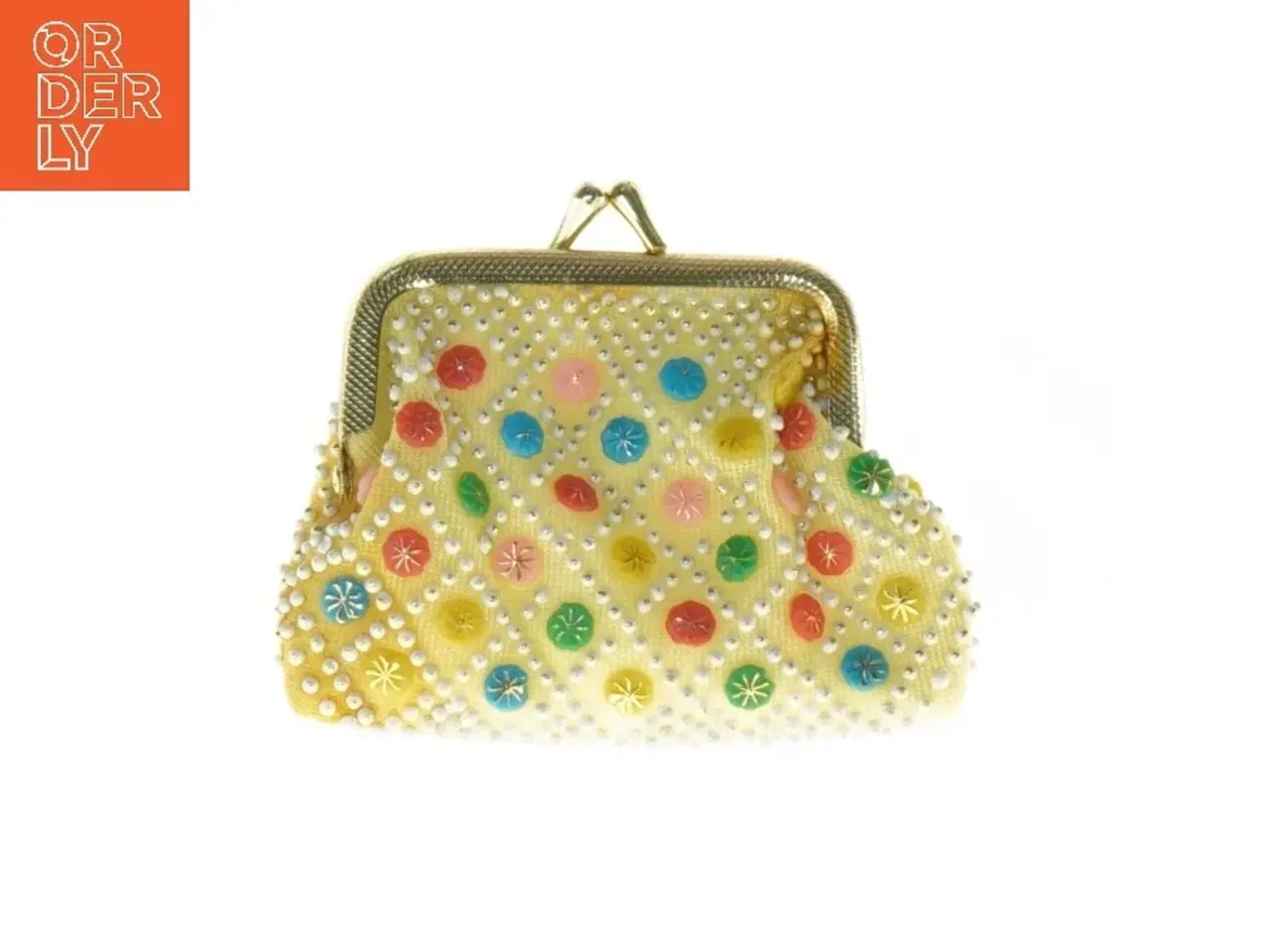 Billede 1 - Broderet pung med perler (str. 10 x 8 cm)