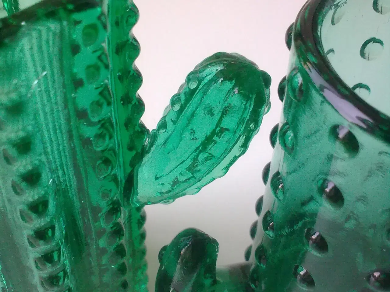 Billede 2 - Forår glas vase Grøn kaktus MINIATURE SHOT