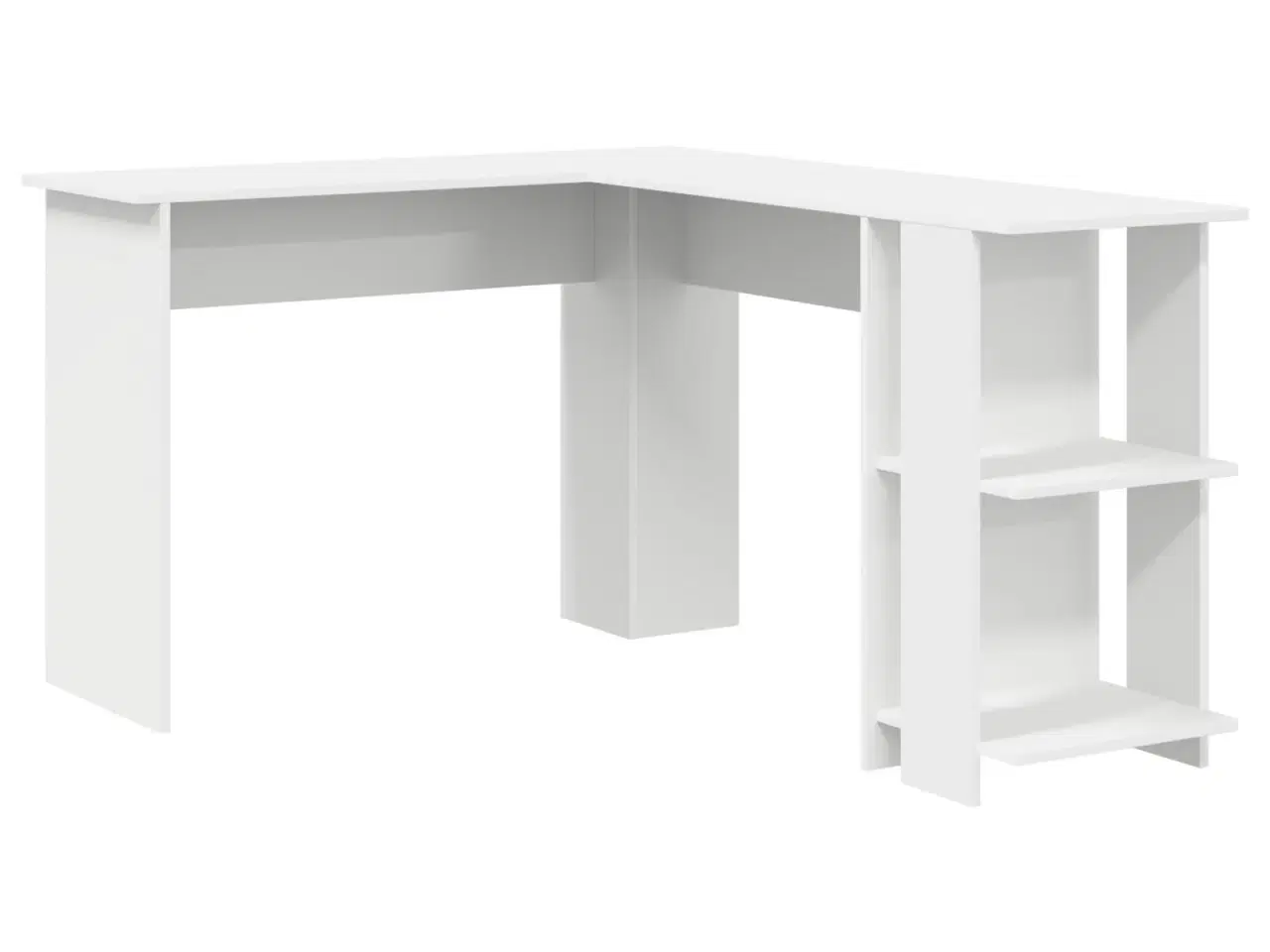 Billede 1 - Hjørneskrivebord med opbevaring Hvid 140 x 113,5 x 75 cm