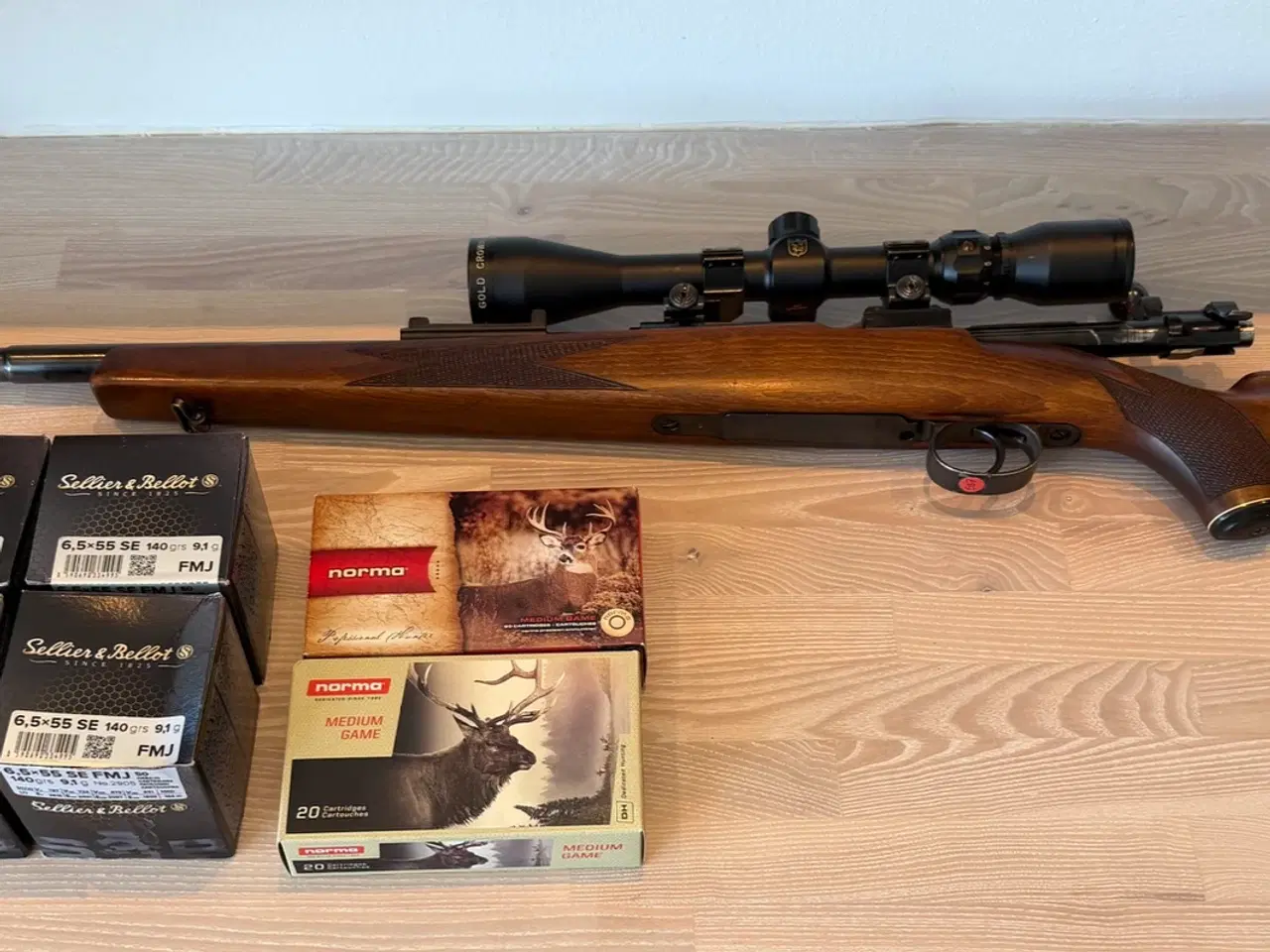 Billede 1 - Jagtriffel, 6,5x55, Husqvarna incl sigtekikkert