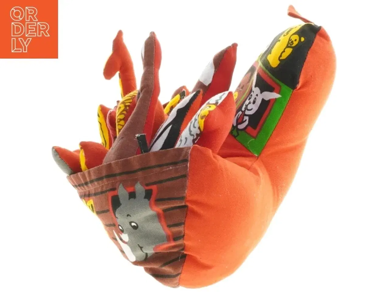 Billede 4 - Stofbåd med dyrefigurer Noahs ark(str. 21x33 cm)