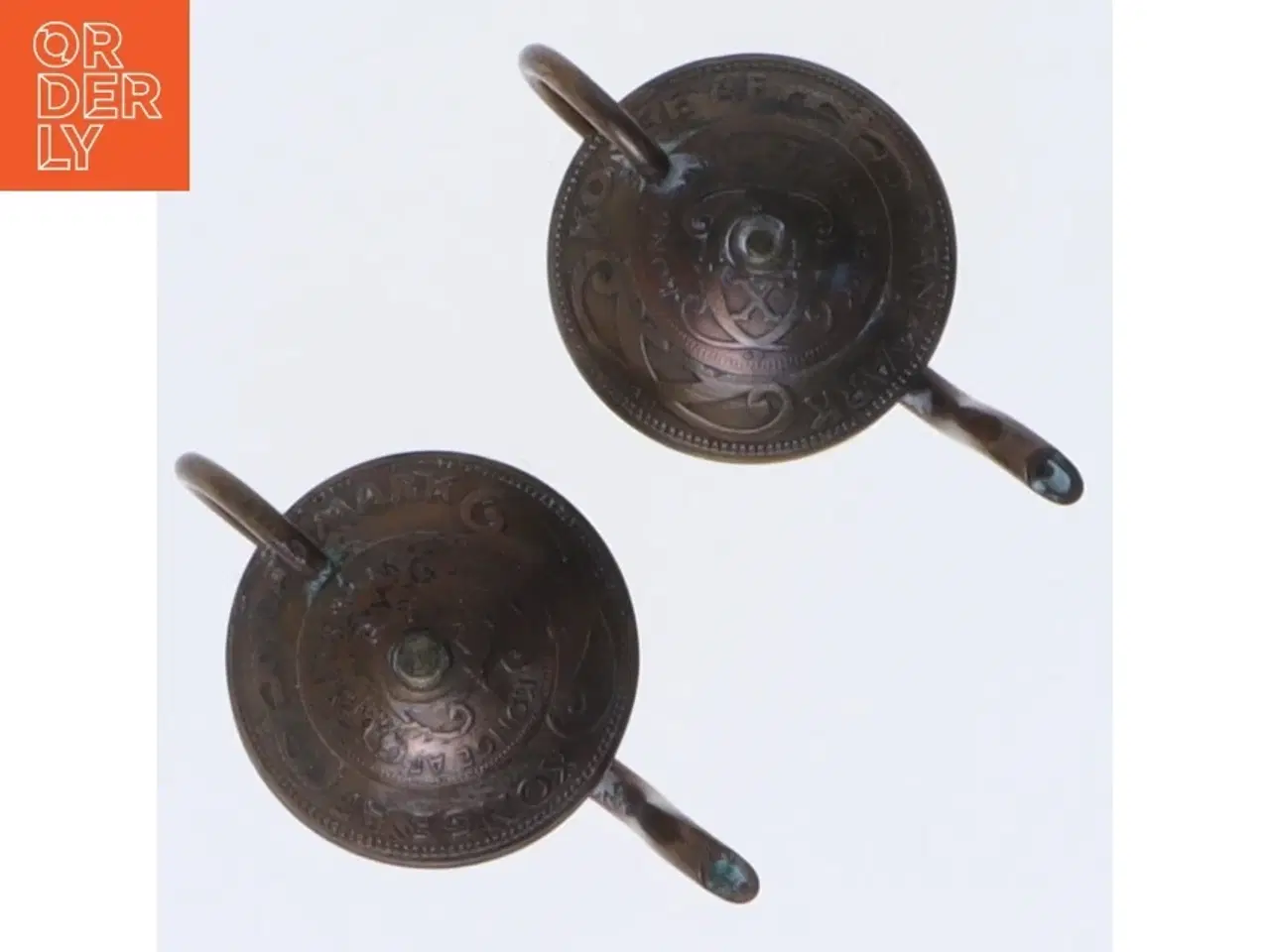 Billede 4 - Pyntetekander lavet af mønter (str. 4 x 2 cm)