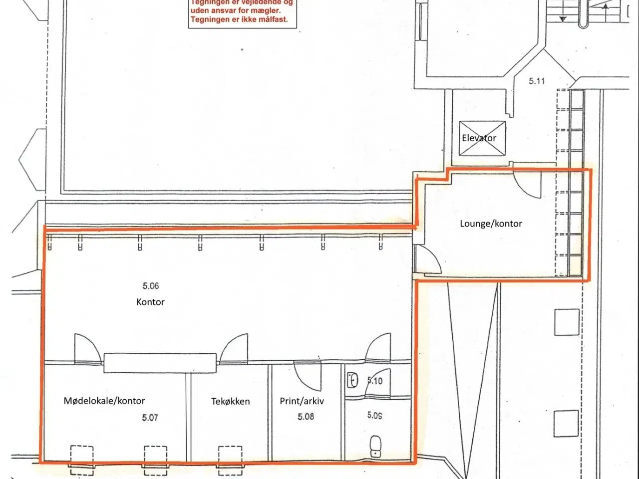 Billede 14 - Kontor i Hellerups smørhul med store glaspartier og kig til Øresund