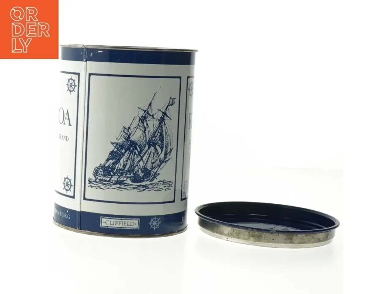 Billede 2 - Vintage Cliffield Kakaodåse (str. Ø. 12 cm. længde, 16 cm)