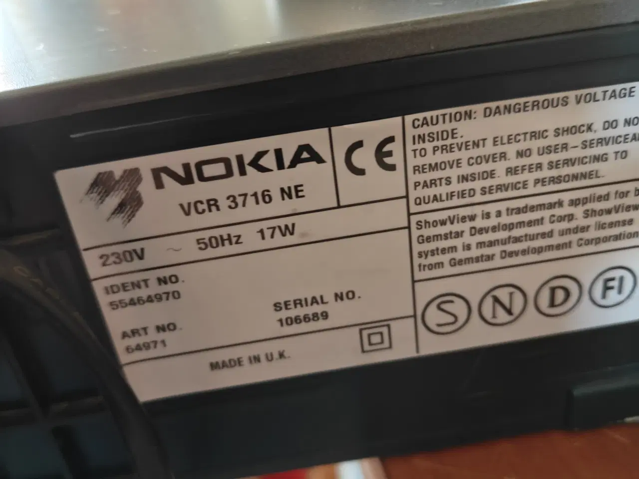 Billede 7 - Nokia VHS video med fjernbetjening 