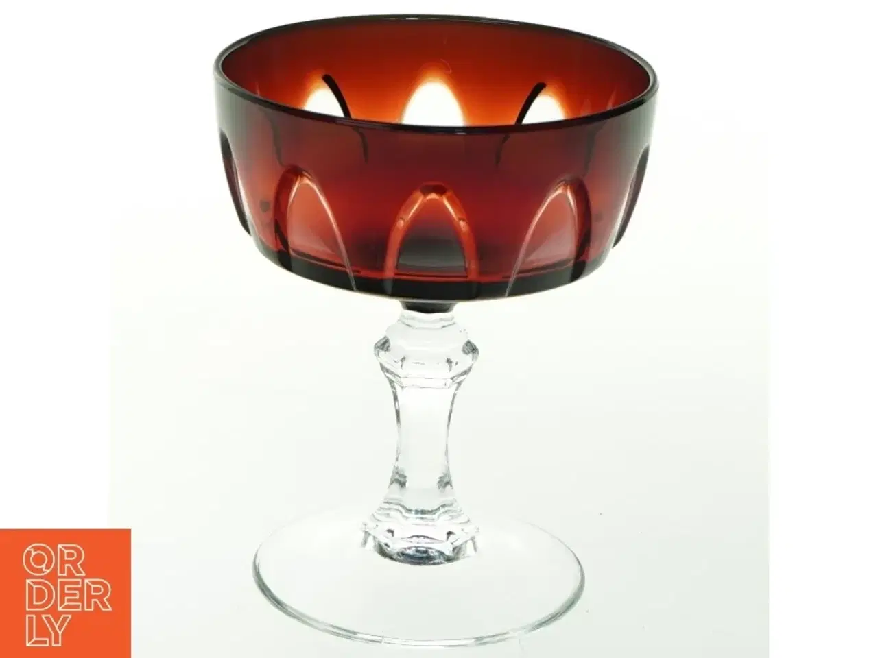 Billede 3 - Glas glas på fod (str. H 11 cm ø. 9 cm)