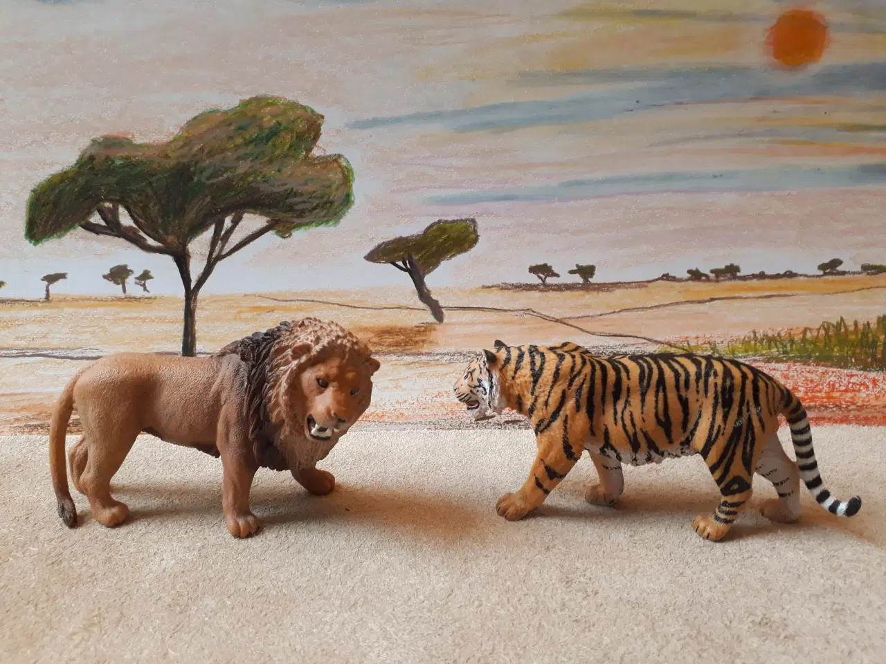 Billede 1 - Schleich Løve og Tiger