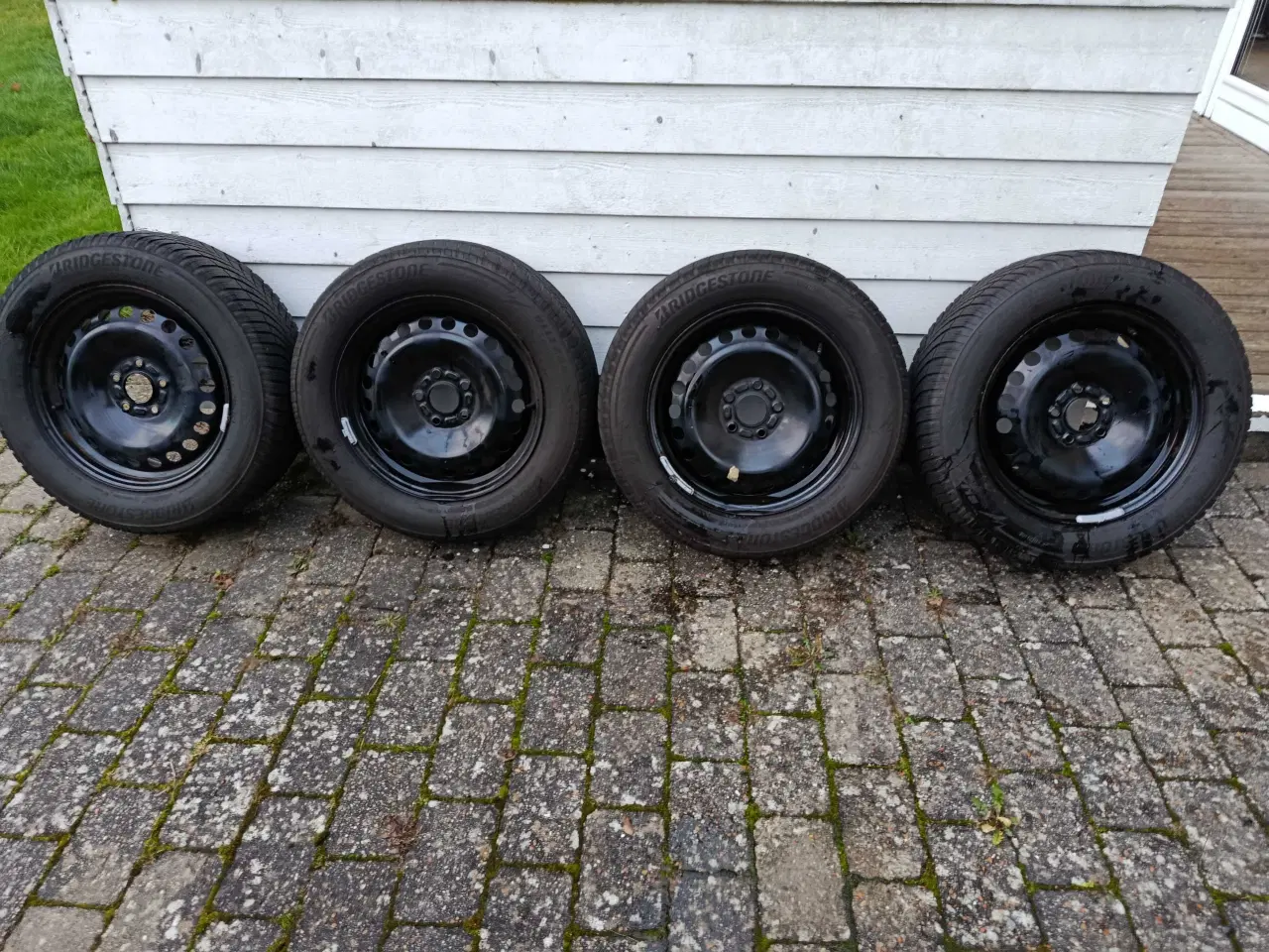 Billede 1 - Fint sæt stålfælge 5x108 med tpms