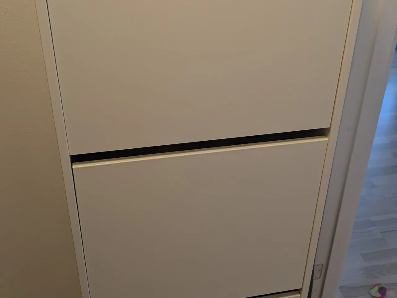 Billede 1 - BISSA Skoskab 3 fag, hvid, 49x28x135 cm