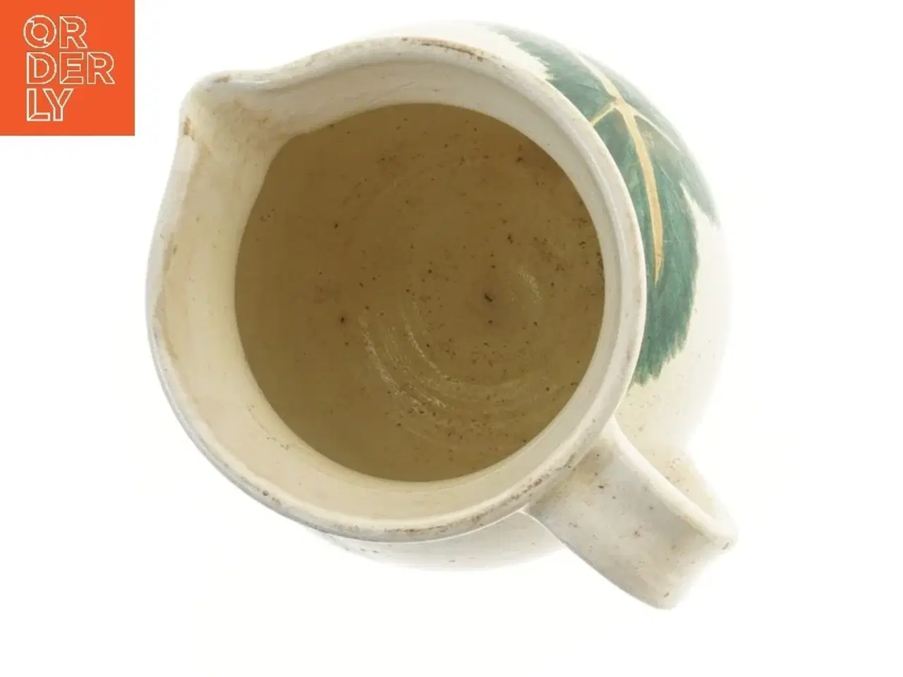 Billede 2 - Dekorativ kande med bladmønster (str. 13,5x16 cm) fra Munk Holte