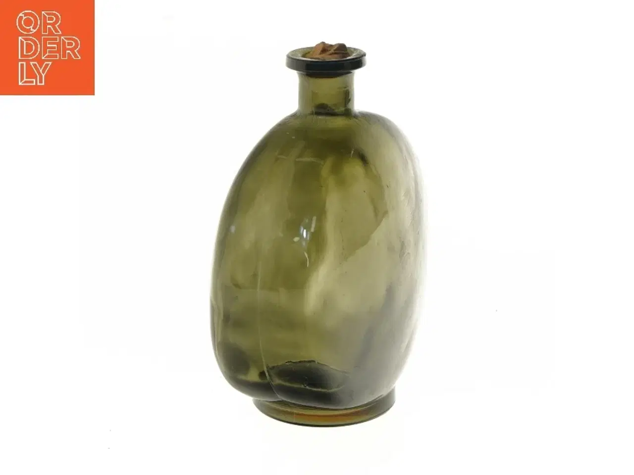 Billede 4 - Rund glasflaske med prop (str. 17,5 cm)