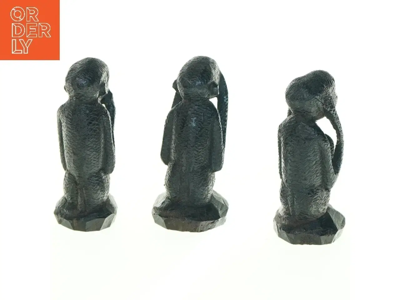 Billede 2 - Træfigure af tænkende person (str. 10 x 5 cm)