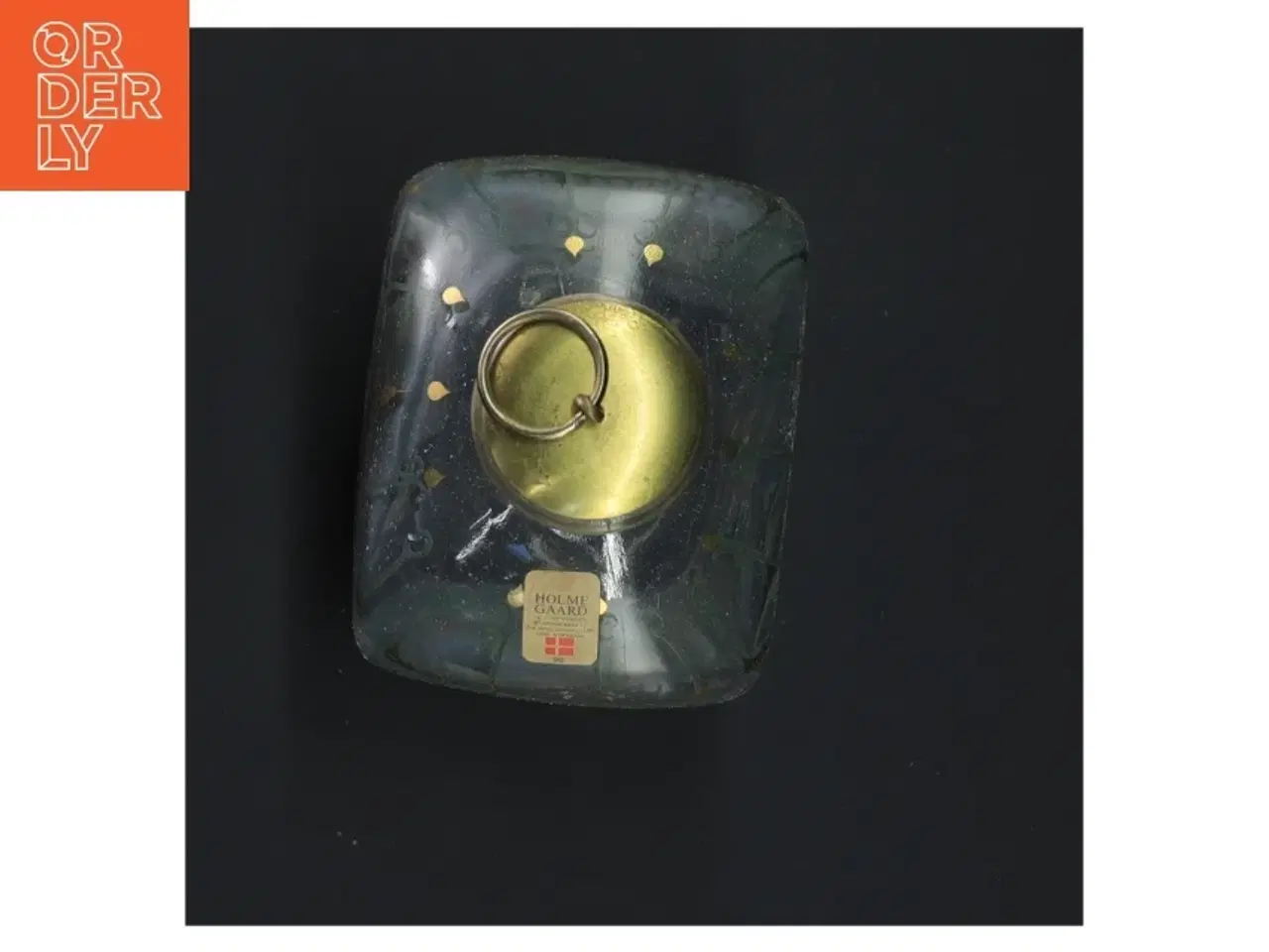 Billede 3 - Dekorativ glasflaske fra Holmegaard (str. 19x9x7 cm)