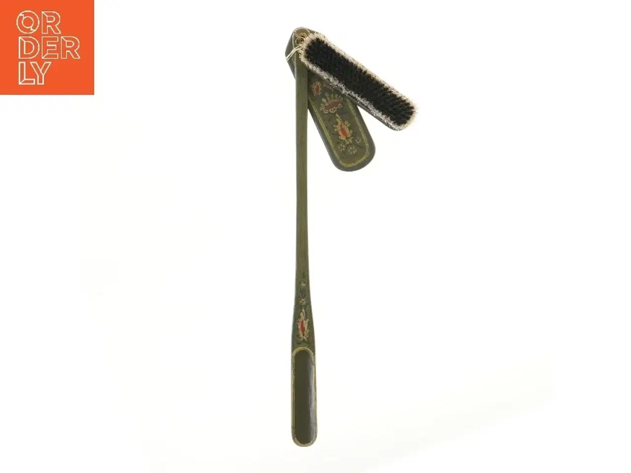 Billede 2 - Vintage skohornsæt med børste med dekoration (str. 60 cm)