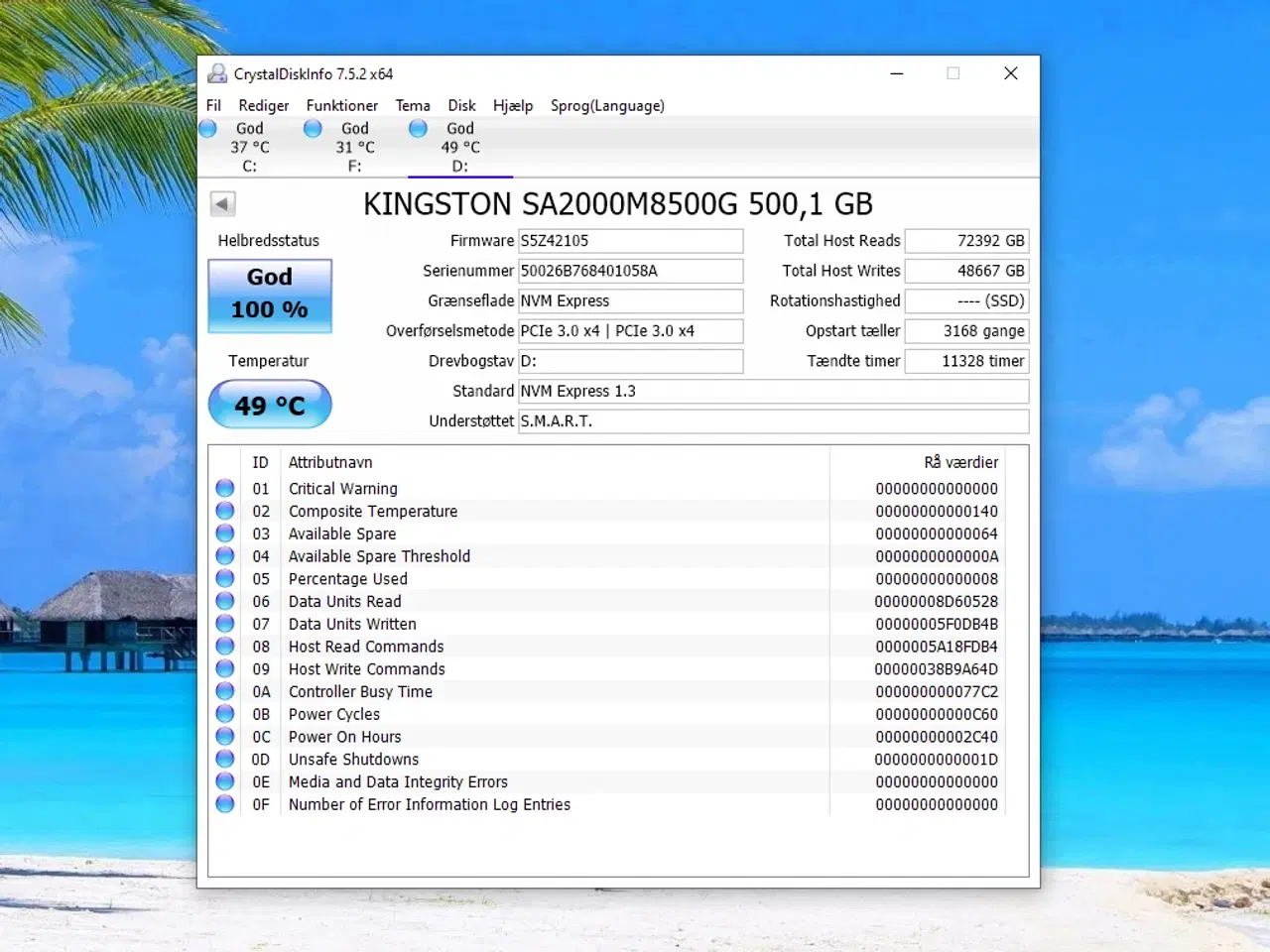 Billede 2 - 500 GB Kingston M.2 SSD harddisk