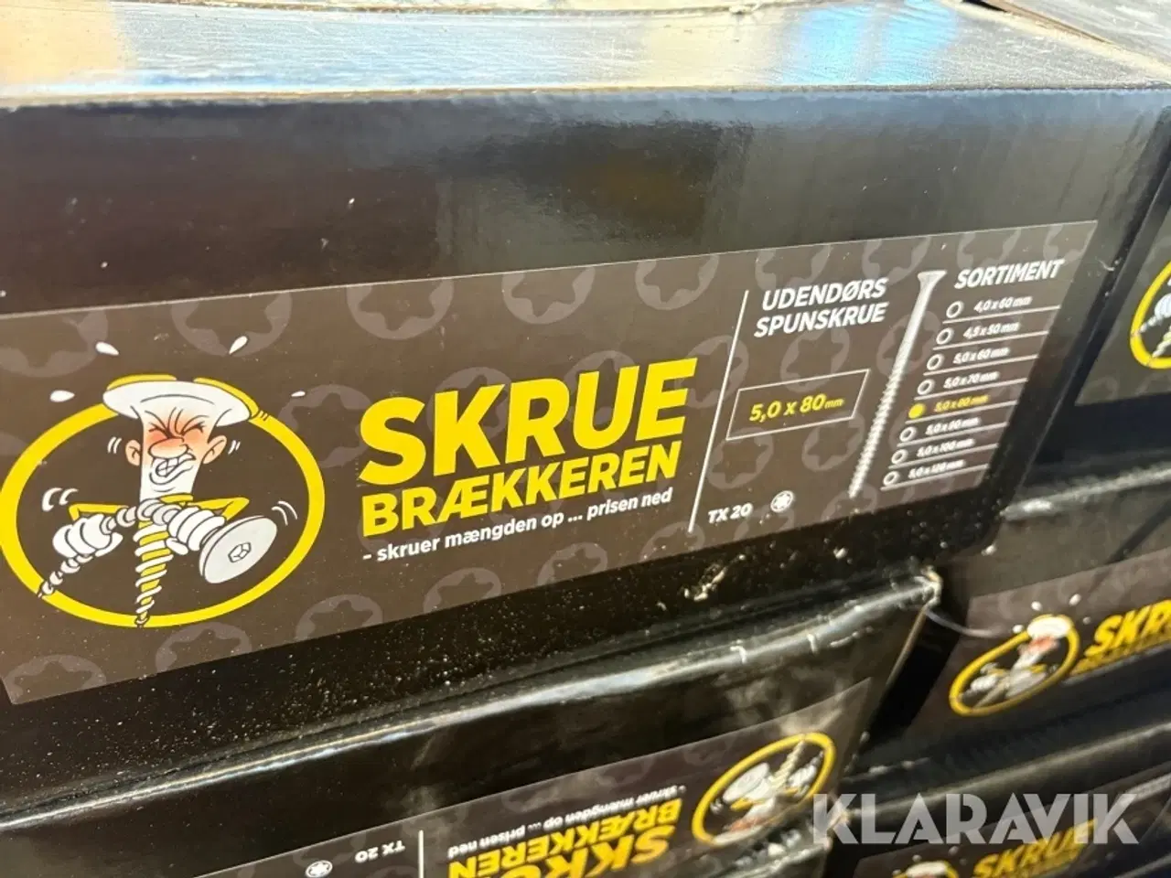 Billede 7 - Skruer Skrue Brækkeren Udendørs spånskrue 27 kasser 1568 styk pr kasse