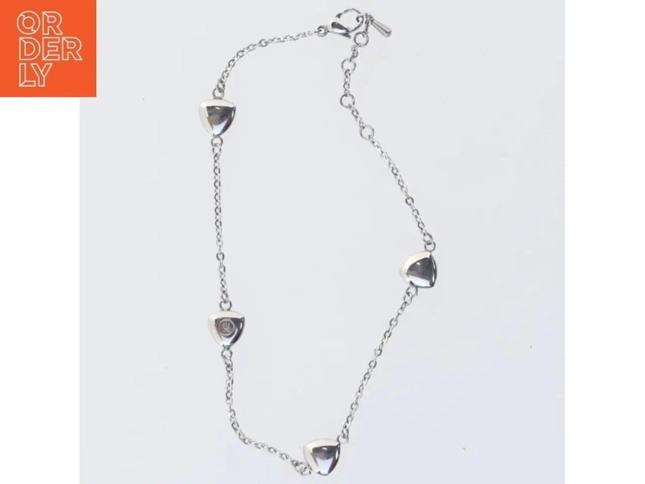 Billede 1 - Sølv armbånd med hjerteanhæng (str. 29 cm)