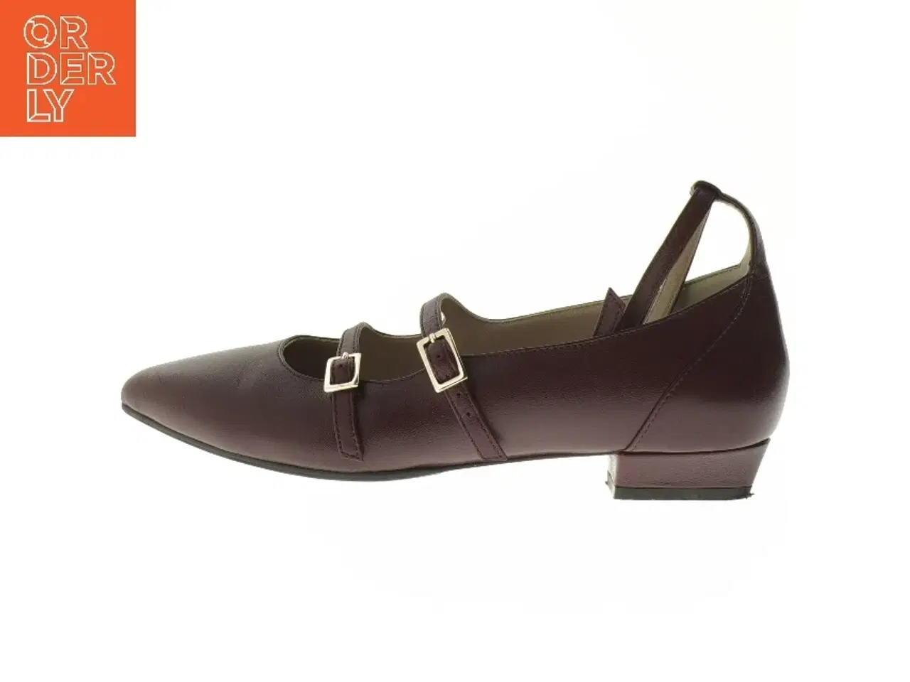 Billede 1 - Roccamore, Dea Burgundy, bordeaux ballerina med dobbeltrem (str. 36 )